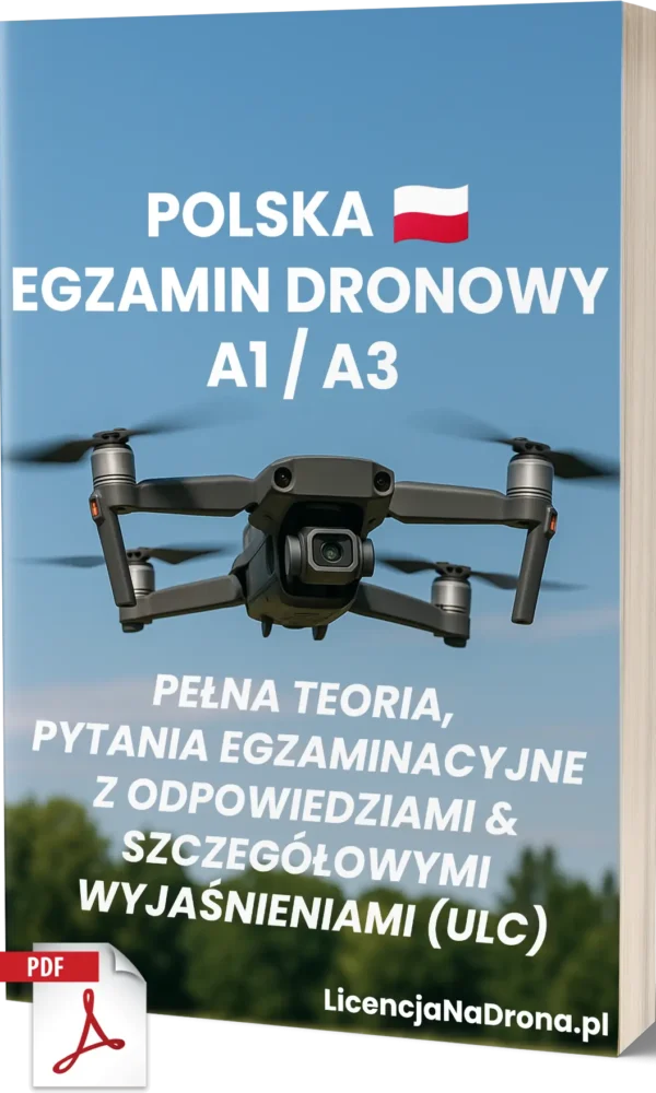 Egzamin Dronowy A1/A3 w Polsce – Pełna teoria, 500+ pytań egzaminacyjnych z odpowiedziami i szczegółowymi wyjaśnieniami