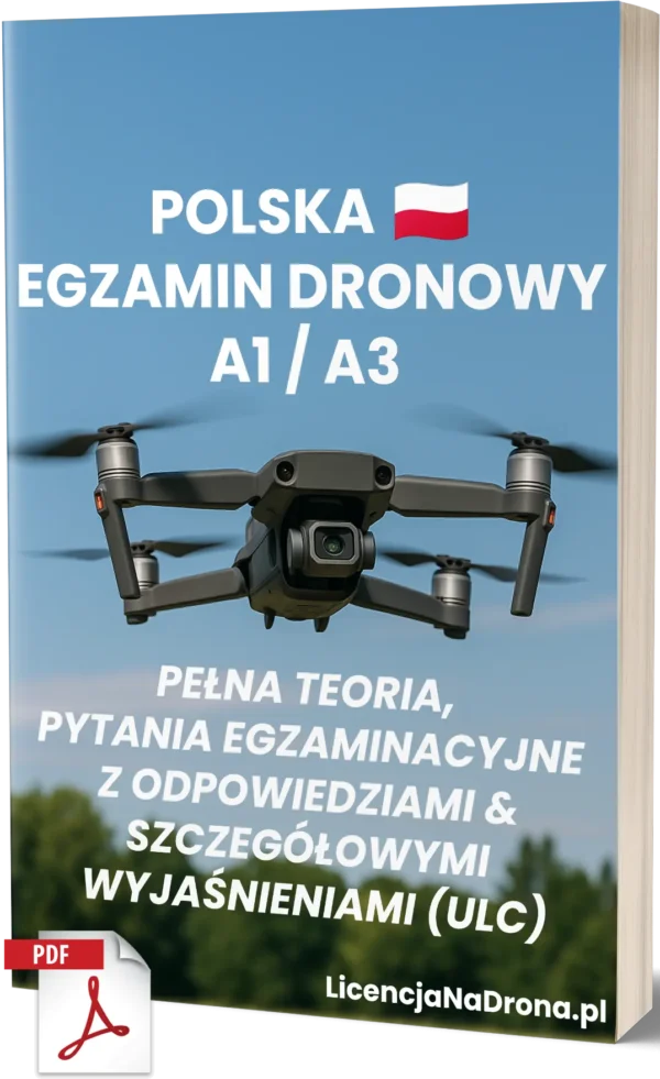 Egzamin Dronowy A1/A3 w Polsce – Pełna teoria, 500+ pytań egzaminacyjnych z odpowiedziami i szczegółowymi wyjaśnieniami